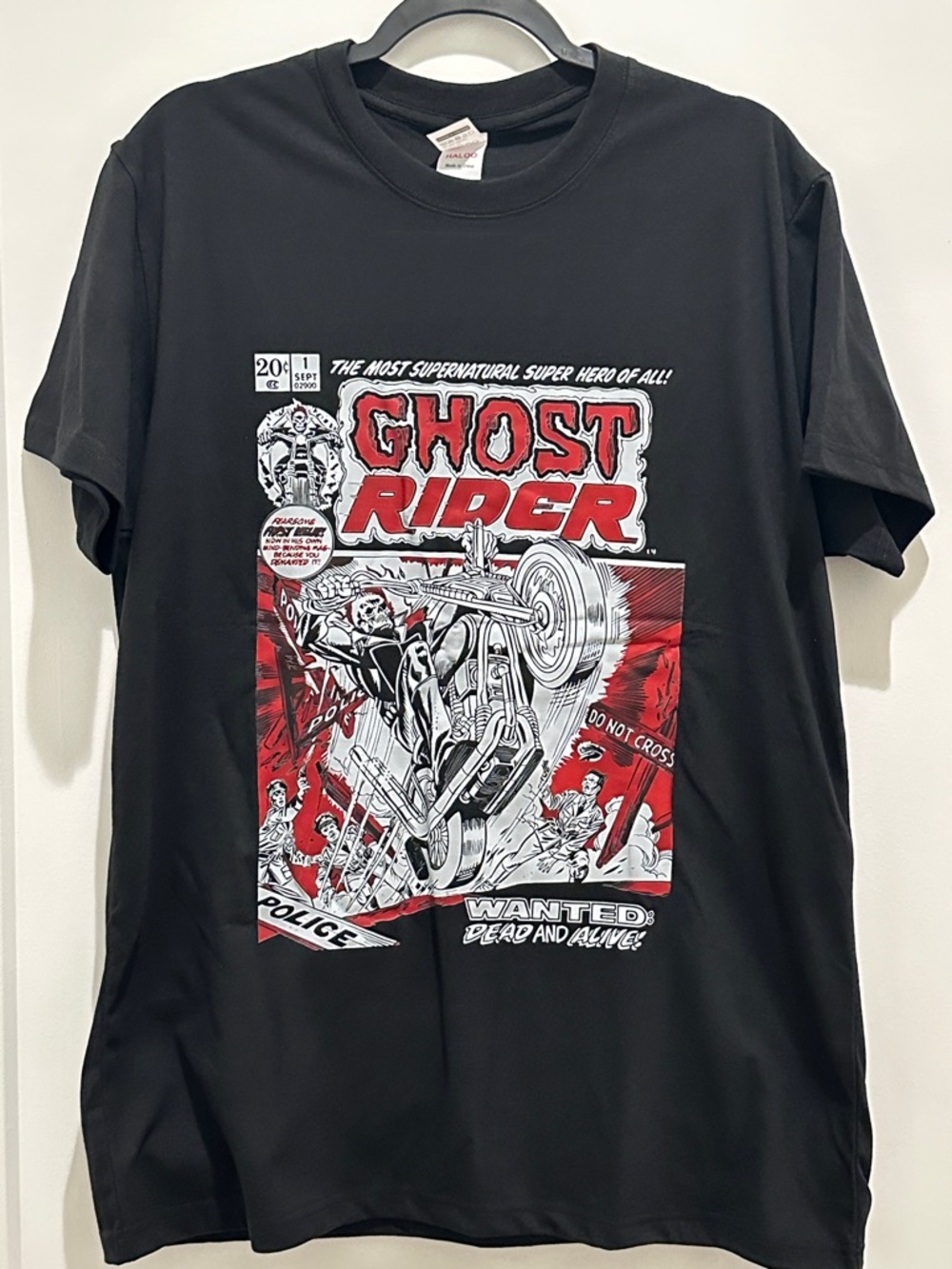 Ghost Rider Graphic Tee - Black and Red Comic Print